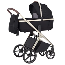 Универсальная коляска 2 в 1 Carrello Vector CRL-6550 Pearl Black черная со светлой рамой