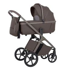 Универсальная коляска 2 в 1 Carrello Vector CRL-6550 Сoffee Beige коричнево-серая с сумочкой