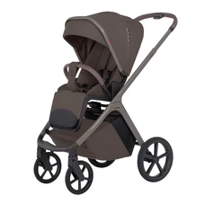 Универсальная коляска 2 в 1 Carrello Vector CRL-6550 Сoffee Beige коричнево-серая с сумочкой фото 14