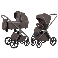 Универсальная коляска 2 в 1 Carrello Vector CRL-6550 Сoffee Beige коричнево-серая с сумочкой фото 21
