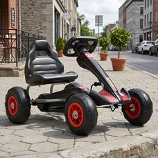 Детский карт M 4036-2 черный веломобиль с резиновыми колесами