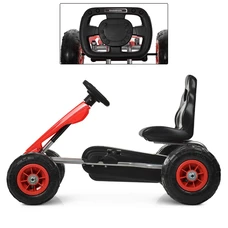 Детский карт M 4036-3 красный веломобиль с резиновыми колесами фото 37