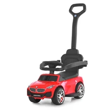 Каталка - толокар M 6253EL-3 красная BMW с родительской ручкой
