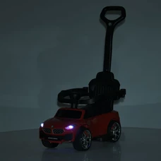 Каталка - толокар M 6253EL-3 красная BMW с родительской ручкой фото 41