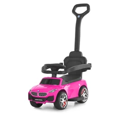 Каталка - толокар M 6253EL-8 розовая BMW с родительской ручкой