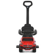 Каталка - толокар M 6253EL-8 розовая BMW с родительской ручкой фото 21