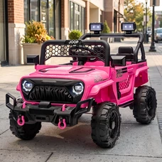 Детский электромобиль M 6325EBLR-8 розовый Jeep с пультом управления
