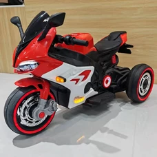 Детский мотоцикл M 6307EL-3 красный с мягким сиденьем