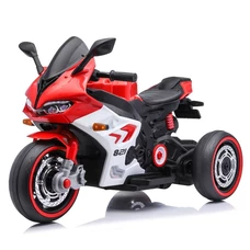 Детский мотоцикл M 6307EL-3 красный с мягким сиденьем фото 14