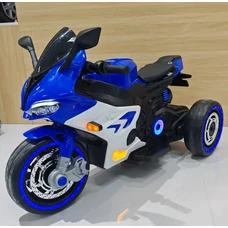 Детский мотоцикл M 6307EL-4 синий с мягким сиденьем