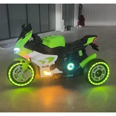 Детский мотоцикл M 6307EL-5 зеленый с мягким сиденьем фото 14