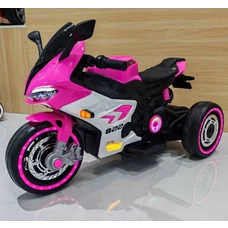 Детский мотоцикл M 6307EL-8 розовый с мягким сиденьем