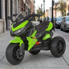 Детский мотоцикл M 4274EL-5 зеленый с EVA колесами
