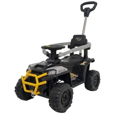 Детский квадроцикл - толокар M 6300EBLR-11-6 серо-желтый с пультом управления