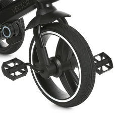 Трехколесный велосипед El Camino Vector ME 1162-1 Night Black черный с ручкой фото 11