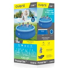 Надувной бассейн Avenli 17794EU размеры 366 х 76 см с фильтр-насосом фото 63