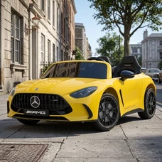 Двухместный детский электромобиль M 6313EBLR-6(24V) желтый Mercedes 4 мотора по 200W