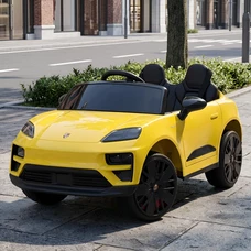 Детский электромобиль M 6314EBLR-6 желтый Porsche с мягким сиденьем
