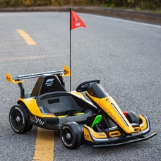 Детский электрокарт M 6322EBLR-6 желтый с двумя моторами по 150W фото 14