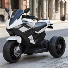 Детский мотоцикл M 4454ELR-1 белый с пультом управления