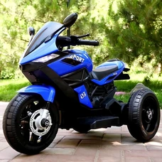 Детский мотоцикл M 4454ELR-4 синий с пультом управления фото 14