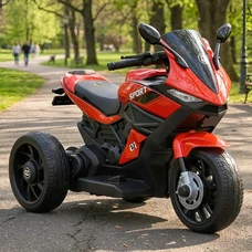 Детский мотоцикл M 4454EL-3 красный с двумя моторами по 35W
