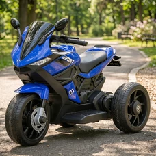Детский мотоцикл M 4454EL-4 синий с двумя моторами по 35W