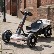 Детский электрокарт M 6145(A)EBR-1 белый с двумя моторами и пультом управления