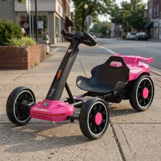 Детский электрокарт M 6145(A)EBR-8 розовый с двумя моторами и пультом управления