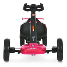 Детский электрокарт M 6145(A)EBR-8 розовый с двумя моторами и пультом управления фото 14