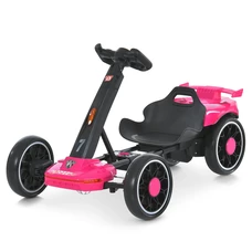 Детский электрокарт M 6145(A)EBR-8 розовый с двумя моторами и пультом управления фото 21