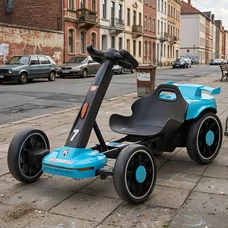 Детский электрокарт M 6145(A)EBR-15 голубой с двумя моторами и пультом управления