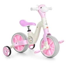 Детский беговел 10 д. MBB 1056 Pink розовый с музыкой и светом