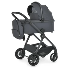 Универсальная коляска El Camino Riviera ME 1183 Vulcan Gray темно-серая 2 в 1