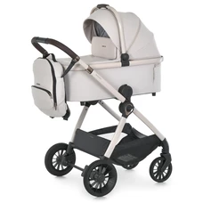 Универсальная коляска El Camino Riviera ME 1183 Silver Milk молочная 2 в 1
