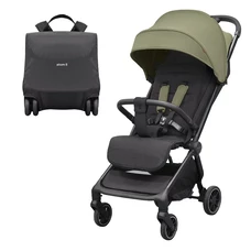 Прогулочная коляска Carrello Atom S CRL-5526 Antique Green зеленая с чехлом на ножки