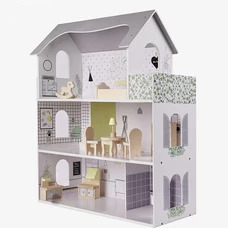 Деревянный кукольный домик MD 1669 три этажа с мебелью фото 14