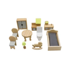 Деревянный кукольный домик MD 1669 три этажа с мебелью фото 54