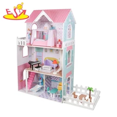 Деревянный кукольный домик MD 1670 три этажа с мебелью фото 63