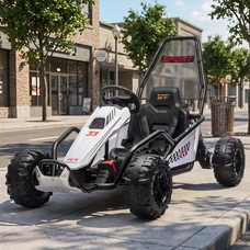 Детский электрокарт M 6374EL-1(24V) белый с двумя моторами по 200W