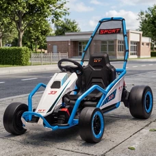 Детский электрокарт M 6374EL-4(24V) синий с двумя моторами по 200W