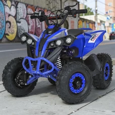 Детский квадроцикл E-XBW-1200-4(MP3) синий бесщеточный мотор 1200W