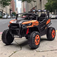 Двухместный детский электромобиль багги M 6368EBLR-7(24V) оранжевый с EVA колесами