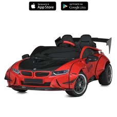 Двухместный детский электромобиль M 5820EBLR-3(24V) красный BMW с двумя моторами по 150W фото 37