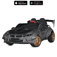 Двухместный детский электромобиль M 5820EBLRS-11(24V) серый BMW с двумя моторами по 150W фото 21