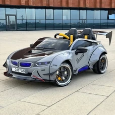 Двухместный детский электромобиль M 5820EBLRS-12(24V) голубой BMW с двумя моторами по 150W