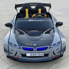 Двухместный детский электромобиль M 5820EBLRS-12(24V) голубой BMW с двумя моторами по 150W фото 14