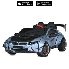 Двухместный детский электромобиль M 5820EBLRS-12(24V) голубой BMW с двумя моторами по 150W фото 54