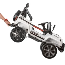 Детский электромобиль джип M 3237EBLR-1 белый с четырьмя моторами фото 31