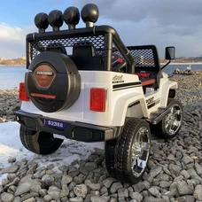 Детский электромобиль джип M 3237EBLR-1 белый с четырьмя моторами фото 54